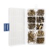 John Bead 461pcs 9 Slots Jewelry Antique Copper Rectangle Findings Kit Assortment Box - 3 of 3
