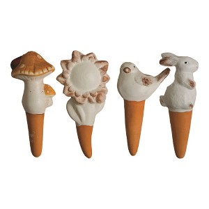 Terracotta Figurines – 12 Flower Friends Decor Set by Manual Woodworkers and Weavers - 1 of 3