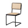 HomeRoots Set of Two Black and Natural Steel Open Back Dining Side Chairs - 4 of 4