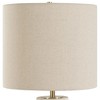 Uttermost Doreyn Ivory Table Lamp – Textured Ceramic Base with Antique Brass Accents and Beige Linen Shade, 26” High - 3 of 4