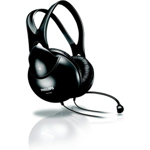 PHILIPS Wired PC Headset with Microphone  High-Quality Sound, Noise-Canceling Mic, In-Line Controls, 3.5mm for Gaming and Work - 1 of 4