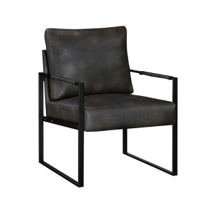 NicBex Faux Leather Accent Chair,Upholstered Living Room Chairs with Mid-Height Backrest and Metal Frame,Accent Chairs for Living Room - 1 of 4