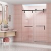 NicBex Shower Door Frameless Single Sliding Shower Doors, 5/16" (8mm) Thick Tempered Glass with Explosion-proof Film for Bathroom - 2 of 4