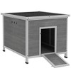 PawHut Duck Coop, Wooden Duck House with Openable Roof, Removable Floor, Double Doors, Ramp, for Ducks, Geese, Rabbits, Chickens - 4 of 4