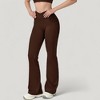 Anna-Kaci Active Women's Crossover Waist Flare Lounge Pants in Soft Woven Fabric with Relaxed Fit and Streamlined Silhouette - 2 of 4