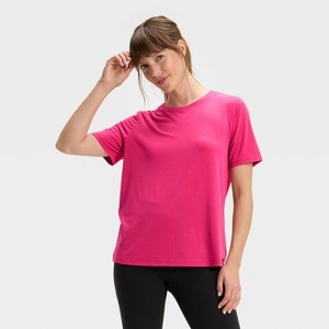 Women's Beyond Ease Crewneck Legging Friendly Short Sleeve T-Shirt - All In Motion™ - 1 of 3