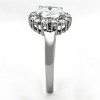 Slickblue Women's CZ Ring, Silver Tone, Round Center Stone, Accent Halo Style, Polished Steel, Size 5-10 - 4 of 4