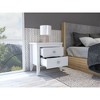 Vynxaria Modern 2-Drawer Accent Table with 4 Legs,Tabletop, High-Quality Materials, Easy Assembly, Part of Collection - 3 of 4