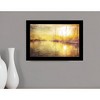 HomeRoots Yellow Sunset Boats In Marina Black Framed Print Wall Art - 2 of 4