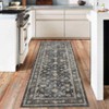 COZONY Vintage Washable Area Rug Distressed Floral Non-Slip Carpet, Soft Non-Shedding Throw Rug for Bedroom, Living Room, Dining, Entryway Nursery - 3 of 4