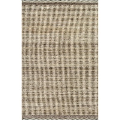 Mark & Day Mount Clare 5'x7'6" Rectangle Woven Indoor Area Rugs Dark Brown: Rustic Jute Wool Plaid, Stain-Resistant