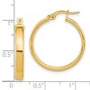 Black Bow Jewelry 3.75mm x 25mm (1 Inch) 14k Yellow Gold Domed Round Tube Hoop Earrings - 4 of 4
