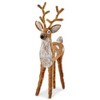 Tag 10.0 Inch Wooly Reindeer Large Antlers Christmas Animal Figurines - 2 of 3