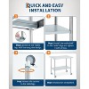 Stainless Steel Workbench with Adjustable Shelves and Universal Wheels, Commercial Kitchen Prep Table, Heavy-Duty Workbench for Restaurants, Outdoors - 4 of 4