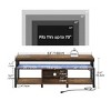 LED TV Stand With Power Outlets & Storage Shelves for 70/65/60 inch TVs, TV Entertainment Center Media Console For Living Room - 3 of 4