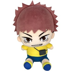 GREAT EASTERN ENTERTAINMENT CO JUJUTSU KAISEN- ITADORI SITTING POSE PLUSH 7"H - 1 of 2
