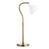Hudson and Canal 25.13" Tall Table Lamp: Arc Design, Swivel Dome Shade, Industrial Look - 2 of 4