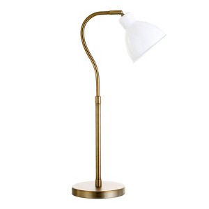 Hudson and Canal 25.13" Tall Table Lamp: Arc Design, Swivel Dome Shade, Industrial Look - 1 of 4