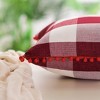 PiccoCasa Buffalo Sofa Decor Check Plaid with Pompoms Throw Pillow Covers - 4 of 4