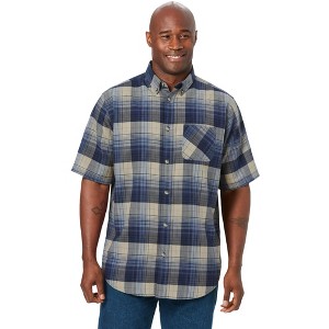 KingSize Short Sleeve Flannel Shirt - 1 of 2