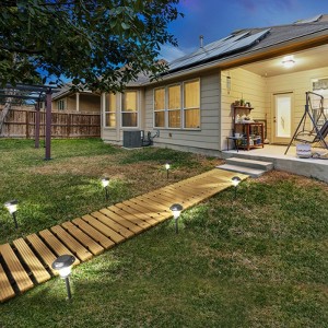 20FT Wooden Garden Pathway, Outdoor Roll Out Walkway Path for Patio,Lawn,Backyard,Beach,Wedding - 1 of 4