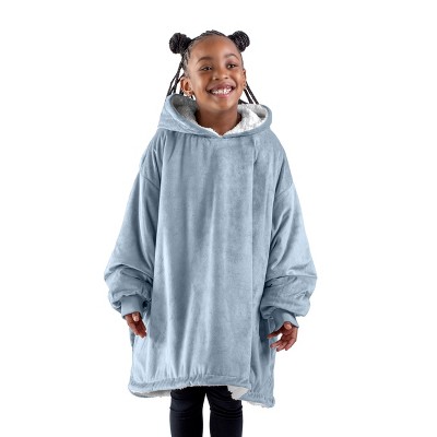 The Bare Homey - Kids Wearable Blanket - Fleece Side Pockets