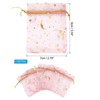 Unique Bargains Moon Star Printed Drawstring Mini Gift Candy Christmas Organza Bags 100 Pcs - 2 of 4
