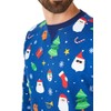 OppoSuits Men's Christmas Sweater - Festivity Blue - image 4 of 4