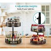 Attop Lazy Susan Organizer,2-Tier Snack Organizer for Pantry Shelf,Rotating Spice Rack,Wood Condiment Seasoning Organizer for Spices, Makeup,Snack - 3 of 4