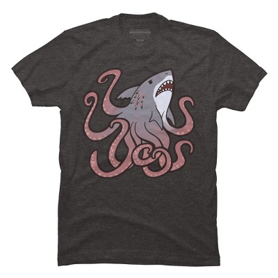 Men's Design By Humans Sharktopus By owlapin T-Shirt