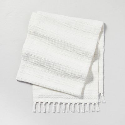 14"x72" Braided Texture Stripe Woven Table Runner Sour Cream - Hearth & Hand™ with Magnolia
