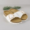 CUSHIONAIRE Leeds Sandals for Women, Slip On Big Buckle Slide Womens Sandals with Memory Foam Footbed, Comfortable Summer Footwear - 4 of 4