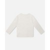 Deux par Deux Girl Organic Jersey T-Shirt Off-White with Teddy Bears - 3 of 4