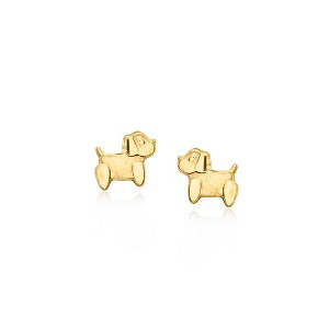 Ross-Simons Child's 14kt Yellow Gold Puppy Earrings - 1 of 4