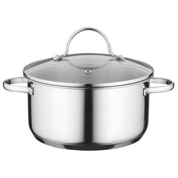 BergHOFF Comfort 18/10 Stockpot Stainless Steel, Glass Lid, Induction Cooktop Ready