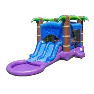 Herokiddo 14'x18' Enchanted Forest Commercial Grade Bounce House with Dual Slide, Detachable Pool, and Basketball Hoop. - 1 of 4