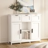 BEAFUP Storage Cabinets,Wooden Floor Cabinet,with Drawers and Shelves Storage Cabinets,Accent Cabinet for Living Room,Bedroom,Bathroom - 2 of 4