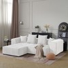 WJShome 104" L Shaped Sectional Couch,Modern Modular Sofa with Ottoman,Linen Deep Loveseat with Pillows Couches for Home and Apartment - 2 of 4