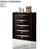 Sapphtopaz Farmhouse Tall Dresser with 5 Drawers Groove Design Chest of Drawers with Oval Knob Handles Closet Organizers for Bedroom, Entryway - 3 of 4