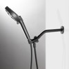 Cobbe Shower Arm with Flange and Teflon Tape, 6-Inches Wall Mounted Shower Pipe Arm Extension for Fixed Shower Head, Matte Black - 2 of 4