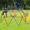 Costway 10 FT Climbing Dome with Swing Outdoor Kids Play Jungle Gym Red and Blue - 2 of 4