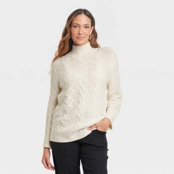 Women's V-neck Pullover Sweater - Knox Rose™ Ivory 1x : Target
