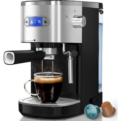 ZAFRO Espresso Machine 20 Bar, Semi-Automatic Professional Coffee Machine for Cappuccino & Latte with Milk Frother Steam Wand,LCD Display,Black