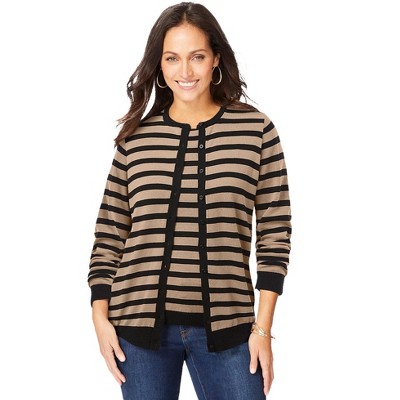 Jessica London Women's Plus Size Fine Gauge Cardigan
