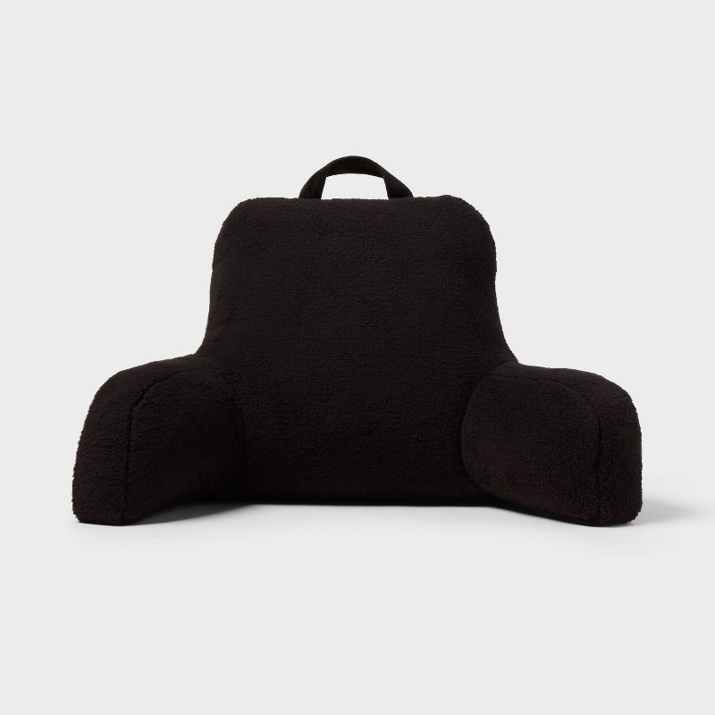 Faux Shearling Bed Rest Black - Room Essentials&#8482;, 1 of 6