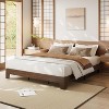 Twin Bed Frame,Platform Wood Bed Frame with Wooden Slat and Metal Slat Support,Golden Sandalwood - 2 of 4