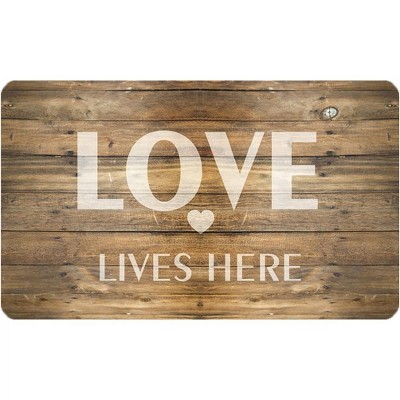 18" x 30" Love Lives Here Kitchen Cushion Floor Mat - J&V Textiles