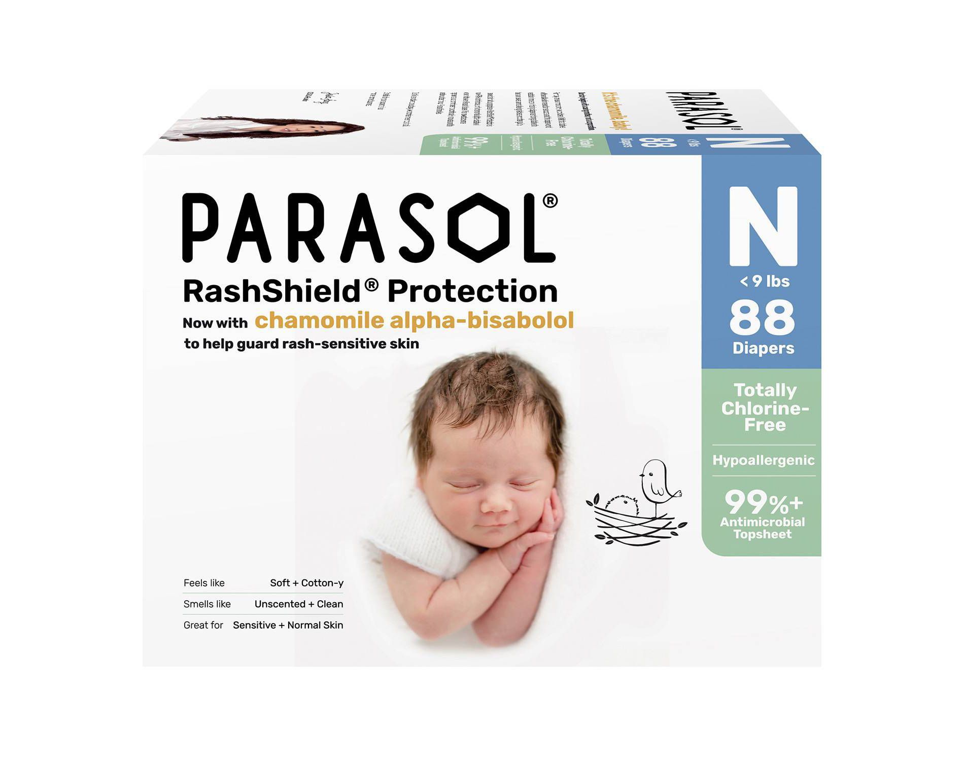 Parasol Chlorine-Free Diapers with RashShield Protection