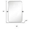 HomeRoots Set of Two 32" Silver Metal Framed Accent Mirrors - 3 of 4