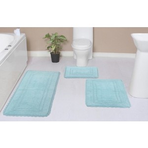 Casual Elegence Collection Cotton Reversible Tufted Set of 3 Bath Rug Set - Home Weavers - 1 of 4